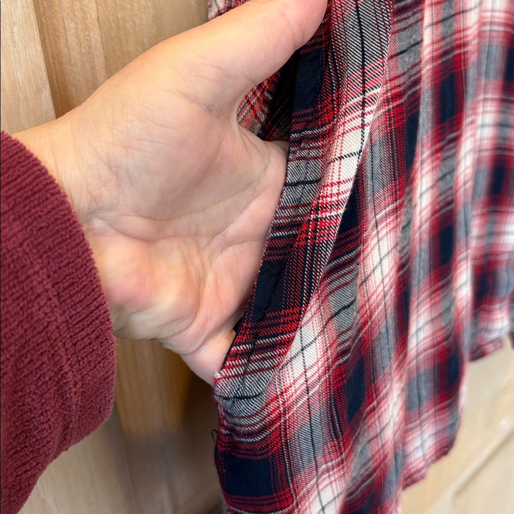Tolani Embroidered Red and Blue Plaid Shirt Size 3X - Picture 7 of 11